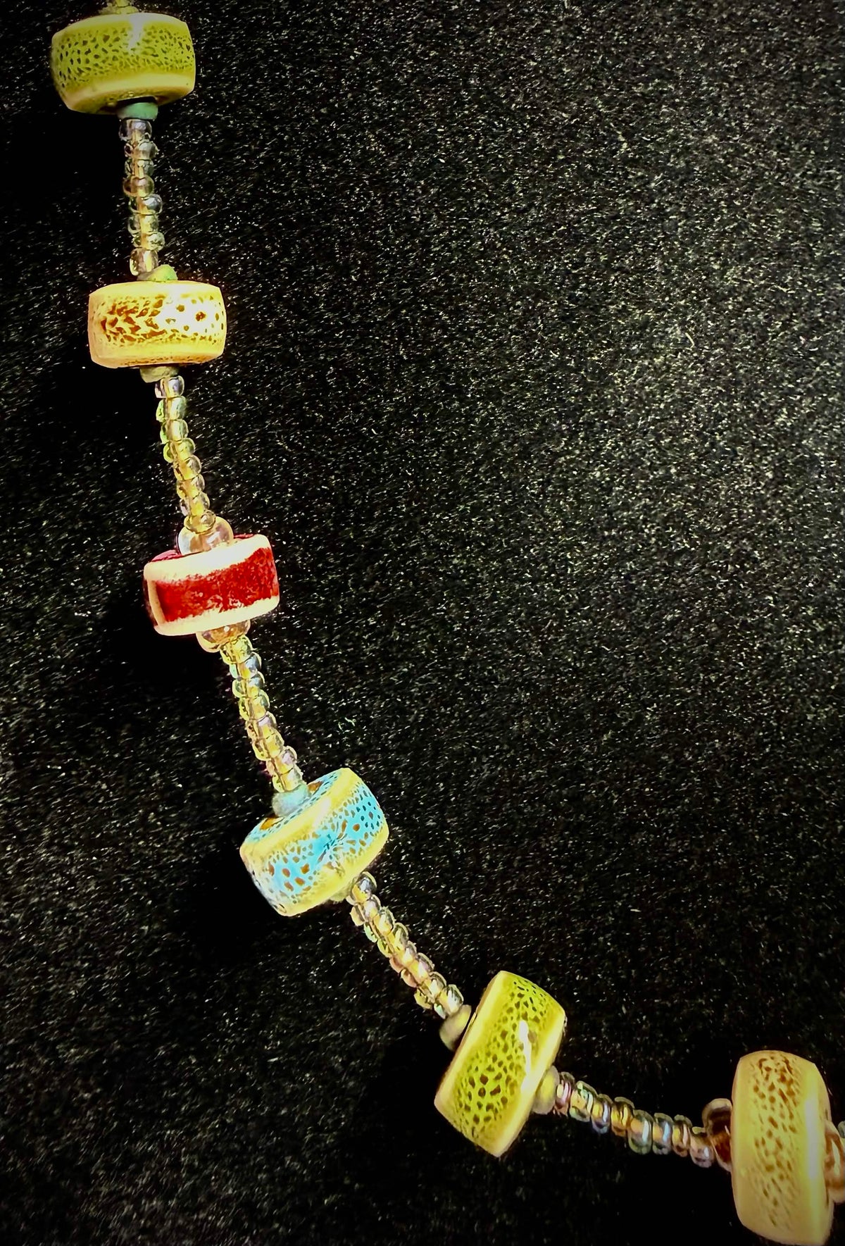 Ceramic Disco Earthy necklace