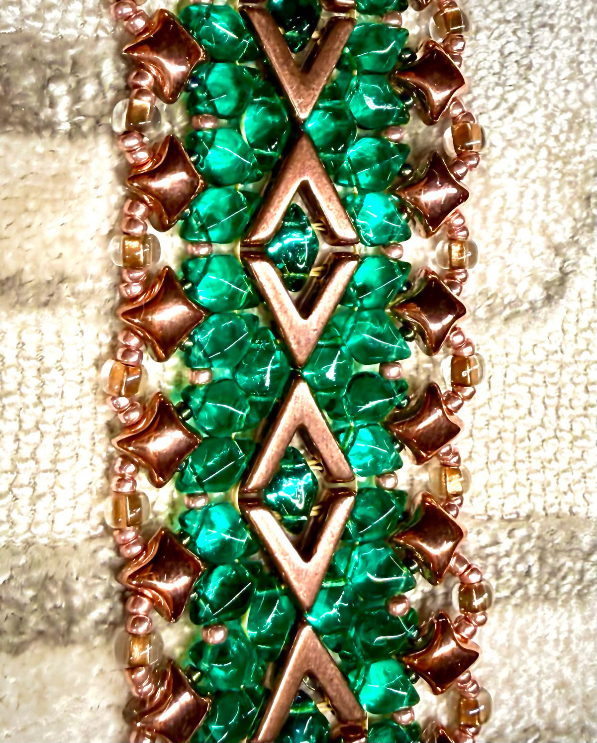 Copper Star and V bracelet