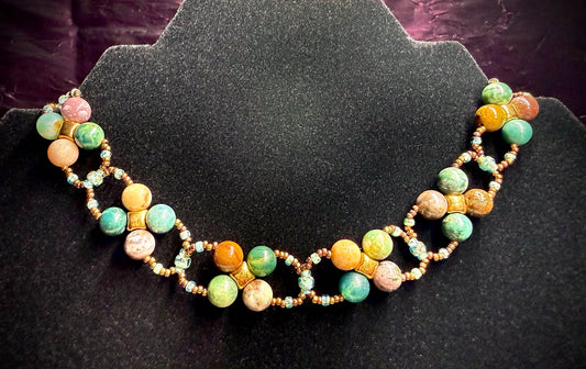 Indian Agate Quads Necklace