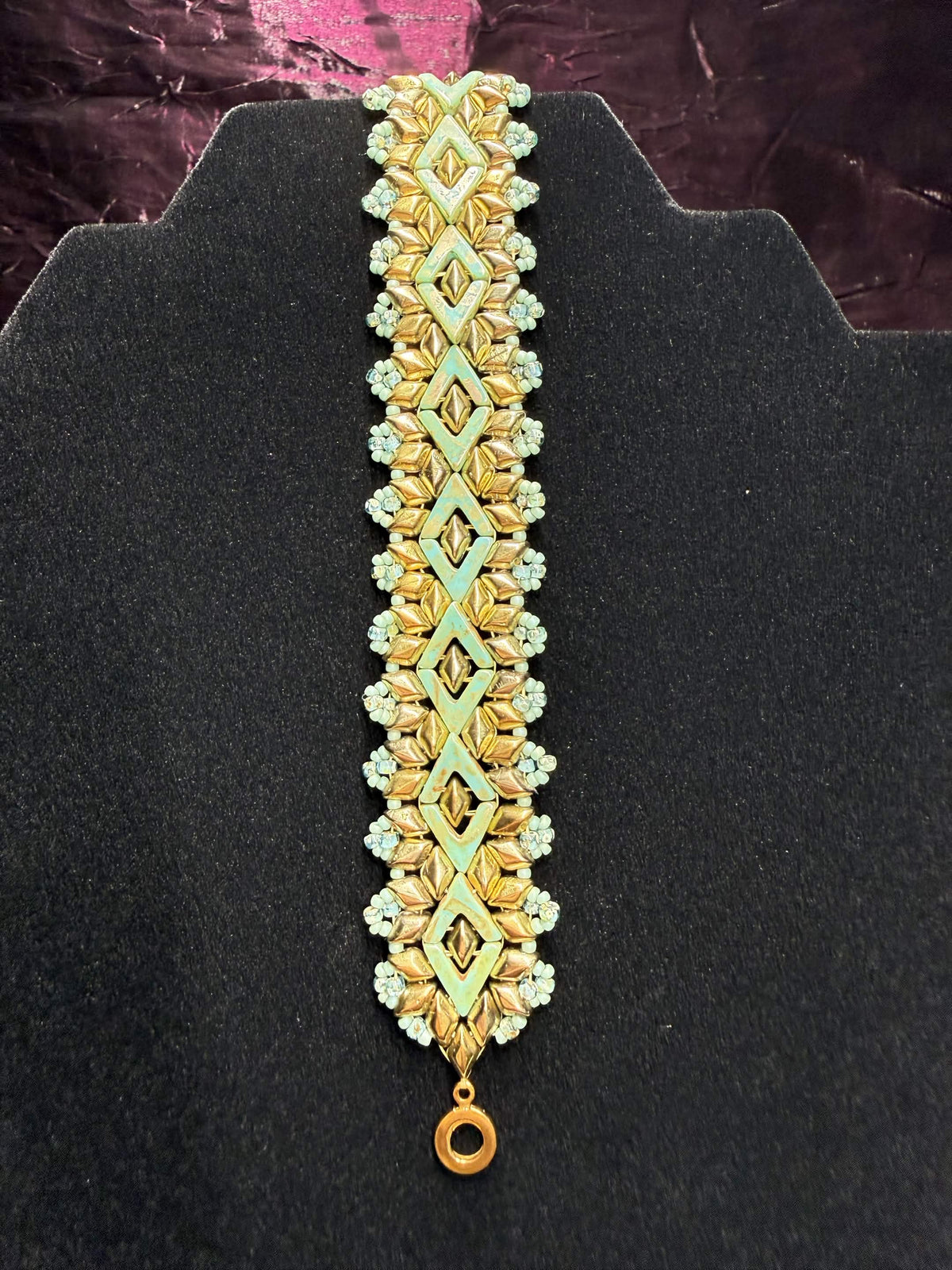 Jade and Gold V Bracelet