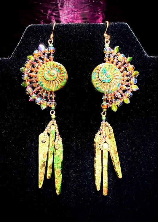 Rainforest Fossil Earrings