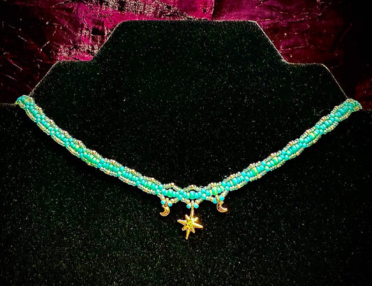 Wishing Star necklace aqua