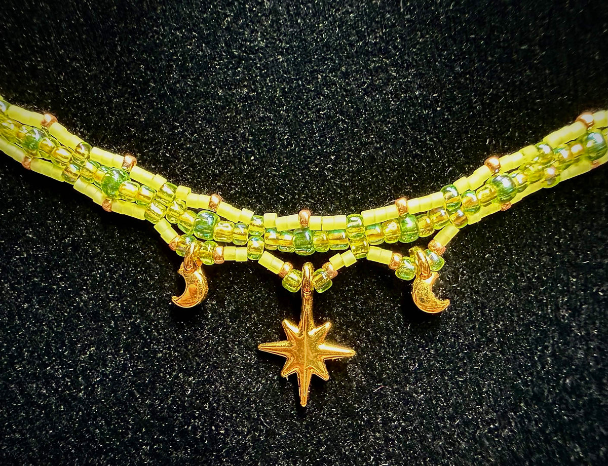 Wishing Star necklace lime